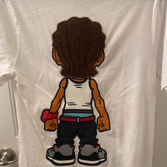 Official Boondocks Signature White 3D Riley Shirt Size Small - Picture 4 of 5